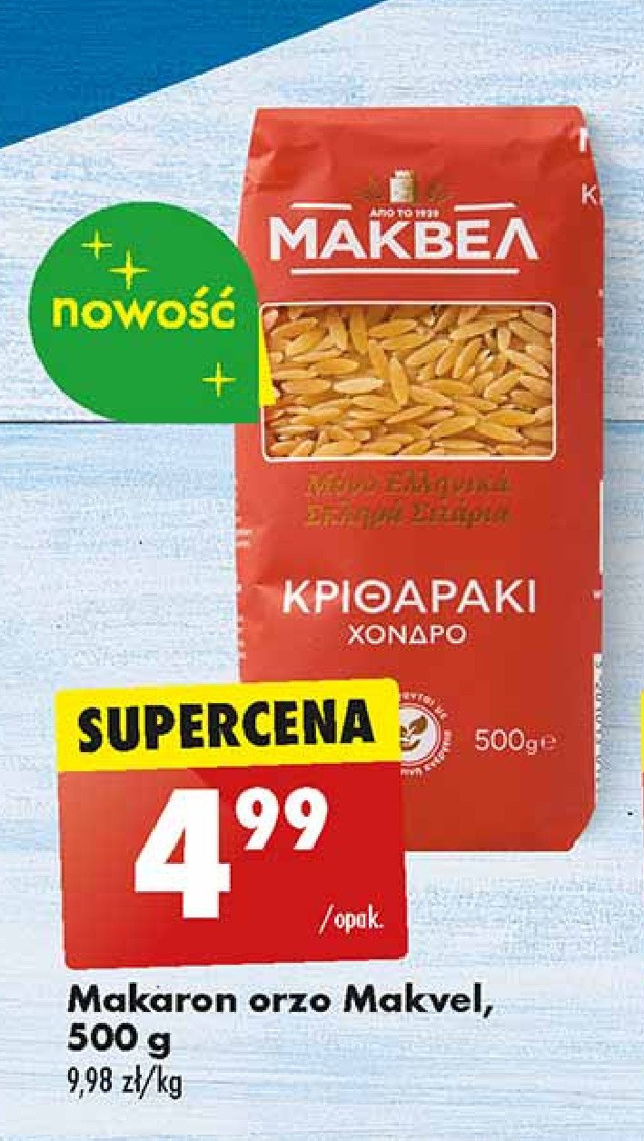 Makaron orzo Makvel promocja