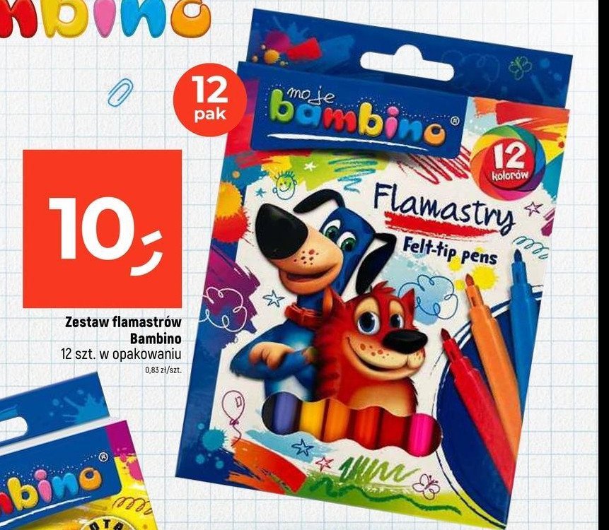 Flamastry 12 kolorów Moje bambino promocja