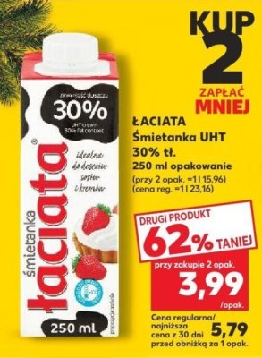 Śmietanka UHT 30% promocja w Kaufland