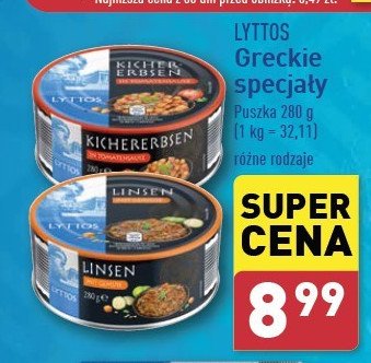 Ciecierzyca w sosie pomidorowym Lyttos promocja