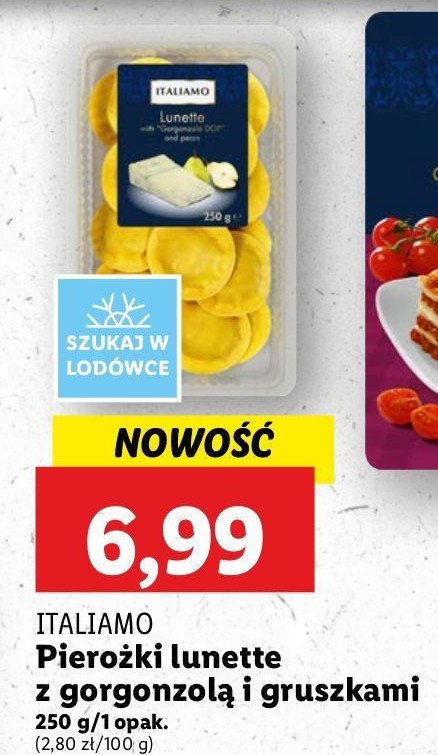 Pierożki lunette z gorgonzolą i gruszkami Italiamo promocja