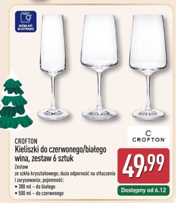 Kieliszki do czerwonego/białego wina, 6 sztuk promocja w Aldi