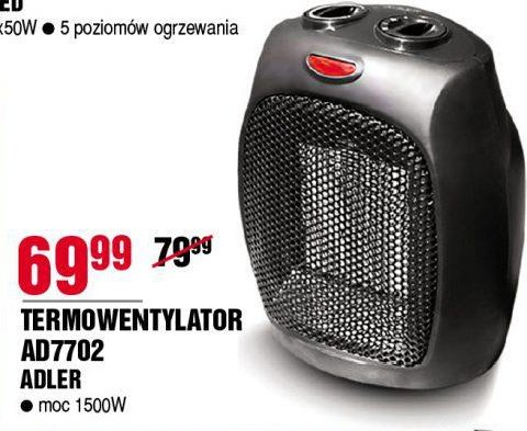 Termowentylator ceramiczny ad 7702 Adler promocja