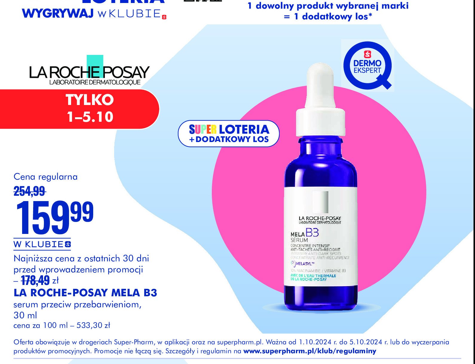 Serum do twarzy przeciw przebarwieniom La roche-posay mela b3 promocja