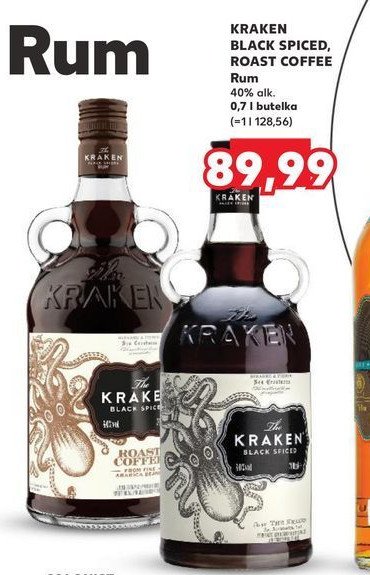 Rum The kraken black spiced roast coffee promocja w Kaufland