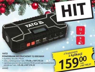 YATO powerbank rozruchowy 12 000 MAH promocja w Selgros