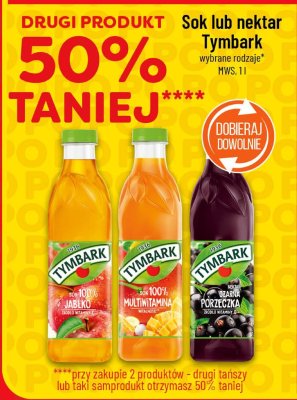 Sok lub nektar Tymbark wybrane rodzaje MWS promocja w POLOmarket