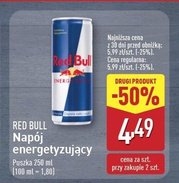 Napój energetyczny Red bull promocja w Auchan
