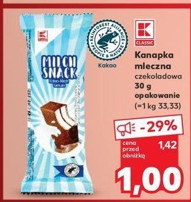 Kanapka mleczna czekoladowa K-classic promocja