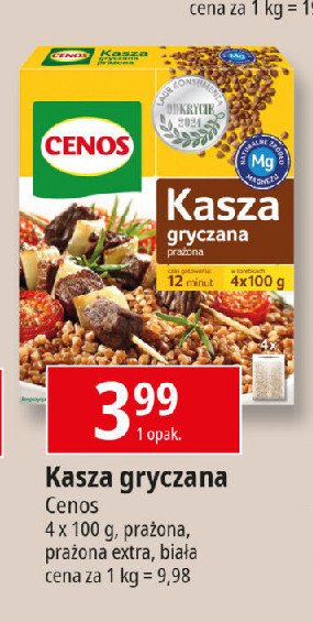 Kasza gryczana prażona extra Cenos promocja w Leclerc