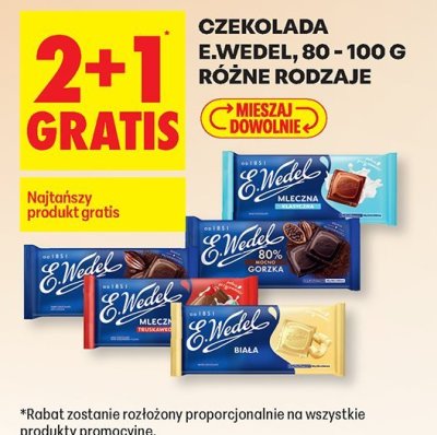 Czekolada E.Wedel, 80-100 g różne rodzaje promocja w Biedronka