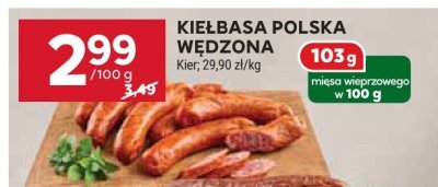 Kiełbasa polska wędzona promocja w Stokrotka