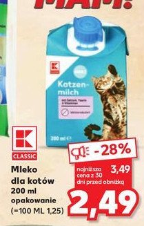 Mleko dla kotów K-classic promocja