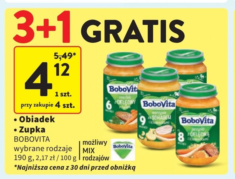 Warzywa ze schabem i kluseczkami Bobovita promocja