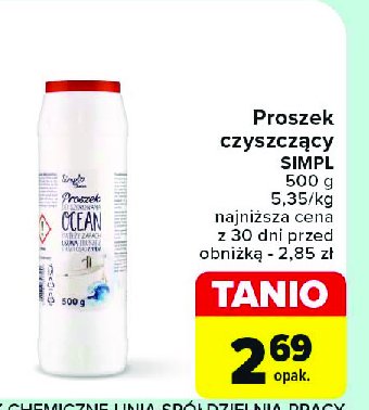 Proszek do szorowania ocean Simpl promocja