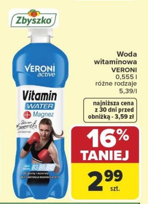 Woda witaminowa VERONI active Vitamin Water różne rodzaje promocja w Carrefour