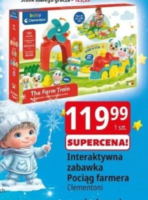 Interaktywna zabawka Pociąg farmera Clementoni promocja w Leclerc