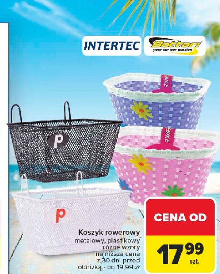 Koszyk rowerowy metalowy Bottari promocja w Carrefour