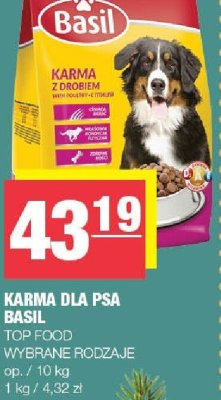 Karma dla psa Basil promocja w SPAR