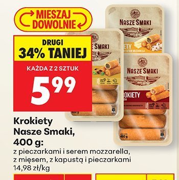 Krokiety z kapustą i pieczarkami promocja w Biedronka