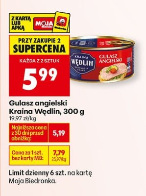 Gulasz angielski  promocja w Biedronka