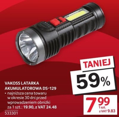 Latarka akumulatorowa VAKOSS DS-129 promocja w Selgros
