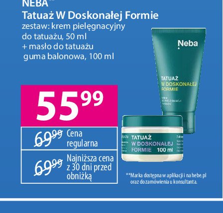 Zestaw w pudełku: masło guma balonowa 100 ml + krem 50 ml Neba promocja