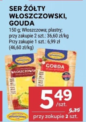 Ser Żółty Włoszczowski, Gouda promocja w Stokrotka