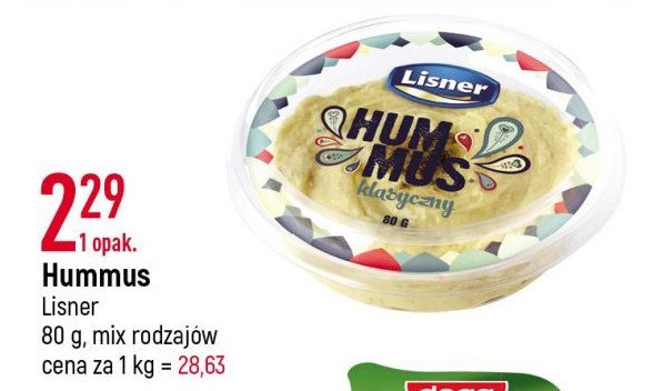 Hummus klasyczny Lisner promocja