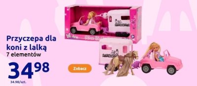 Przyczepa dla koni z lalką 7 elementów promocja w Action