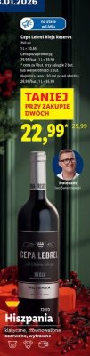 Wino Cepa Lebrel Rioja Reserva promocja w Lidl