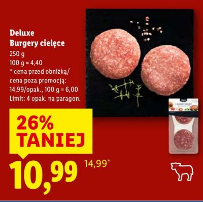 Deluxe Burgery cielęce promocja w Lidl