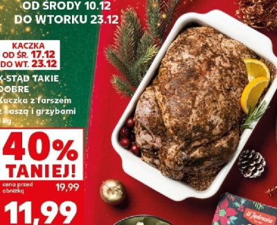Kaczka z farszem, kaszą i grzybami  1kg promocja w Kaufland