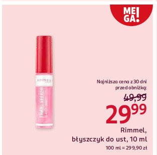 Błyszczyk do ust 150 pink candy Rimmel thrill seeker promocja