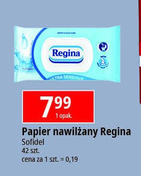 Papier toaletowy nawilżany ultra sensitive Regina promocja