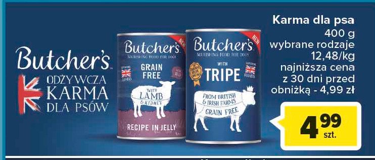 Karma dla psa lamb & kidney Butcher's promocja