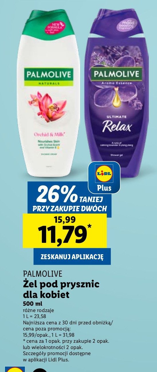 Żel pod prysznic absolute relax PALMOLIVE AROMA THERAPY promocja w Lidl