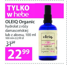 Hydrolat aloes Oleiq promocja