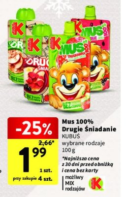 Mus truskawka Kubu艣 mus 100% promocja