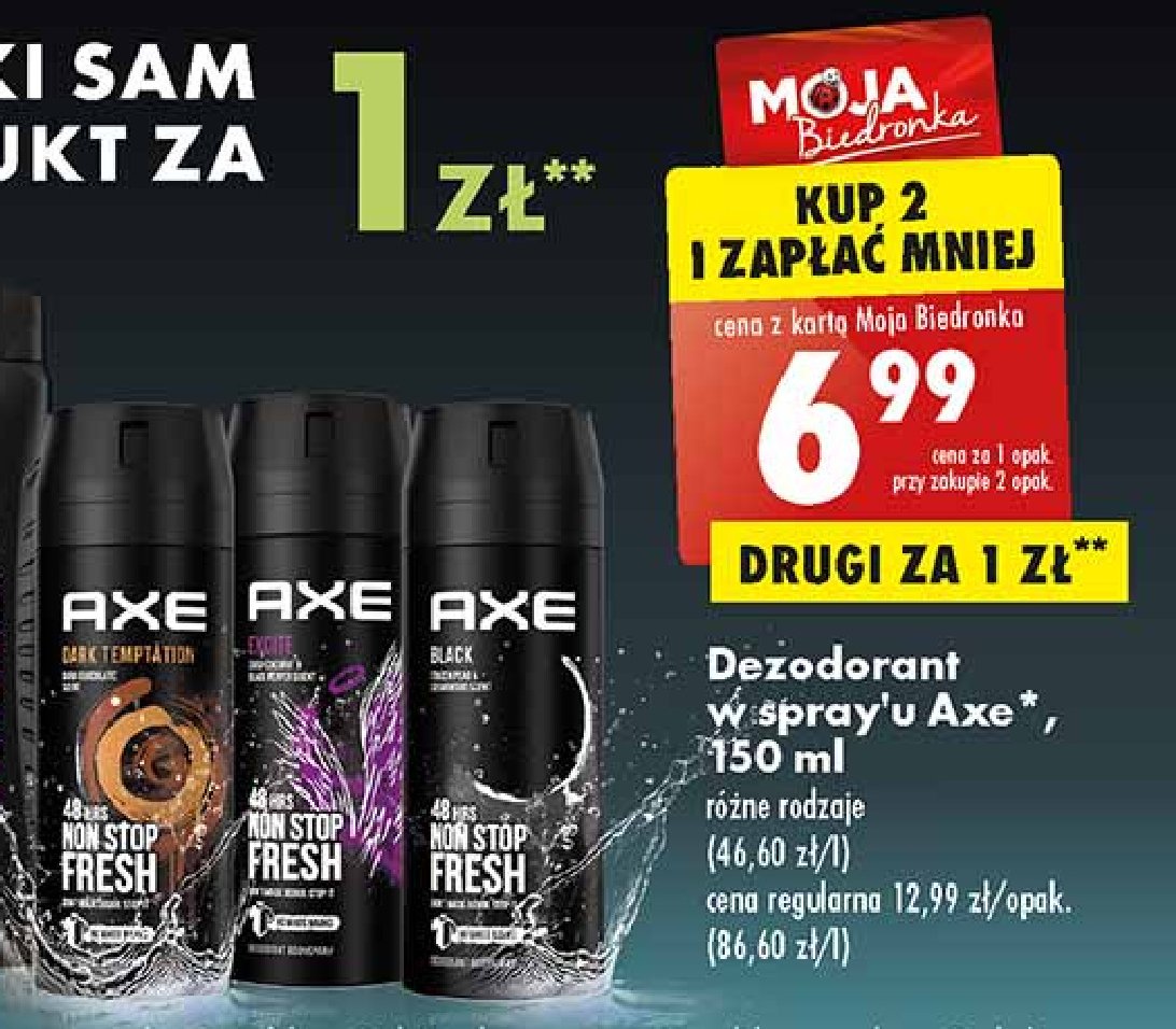 Dezodorant Axe black promocje