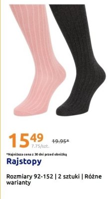 Rajstopy 2 pary r. 92-152 promocja w Action