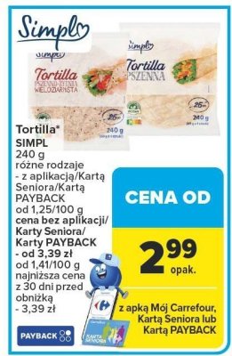 Tortilla SIMPL promocja w Carrefour