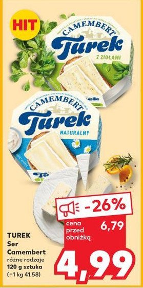 Ser camembert naturalny TUREK AKSAMITNY Turek 123 promocja