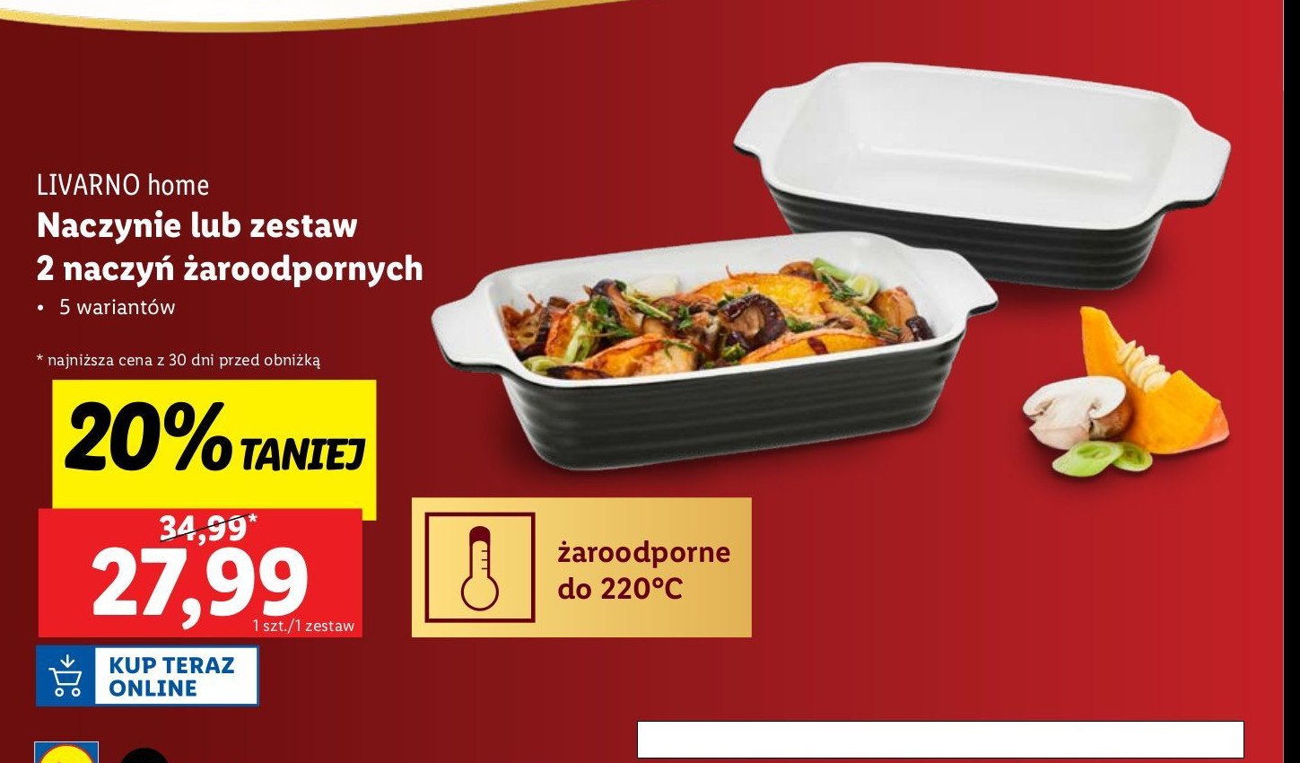 Naczynie żaroodporne 1.8 l LIVARNO HOME promocja