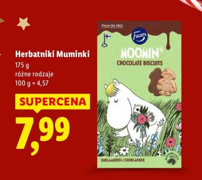 Herbatniki Muminki różne rodzaje promocja w Lidl