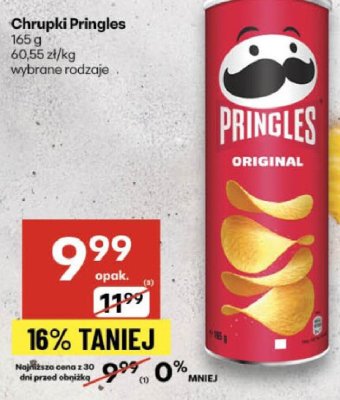 Chipsy Pringles Original promocja w Delikatesy Centrum