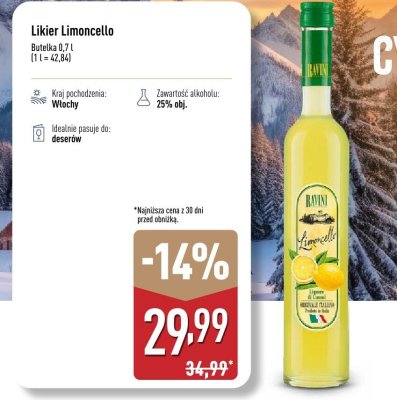 Likier Limoncello promocja w Aldi