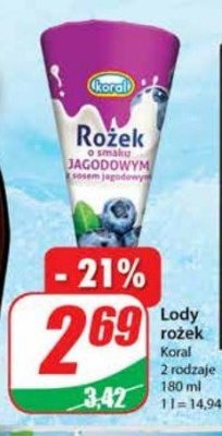 Rożek jagodowy Koral promocja