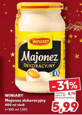 Majonez dekoracyjny Winiary 400ml promocja w Kaufland