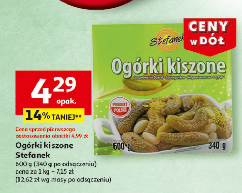 Ogorki kiszone Stefanek promocja